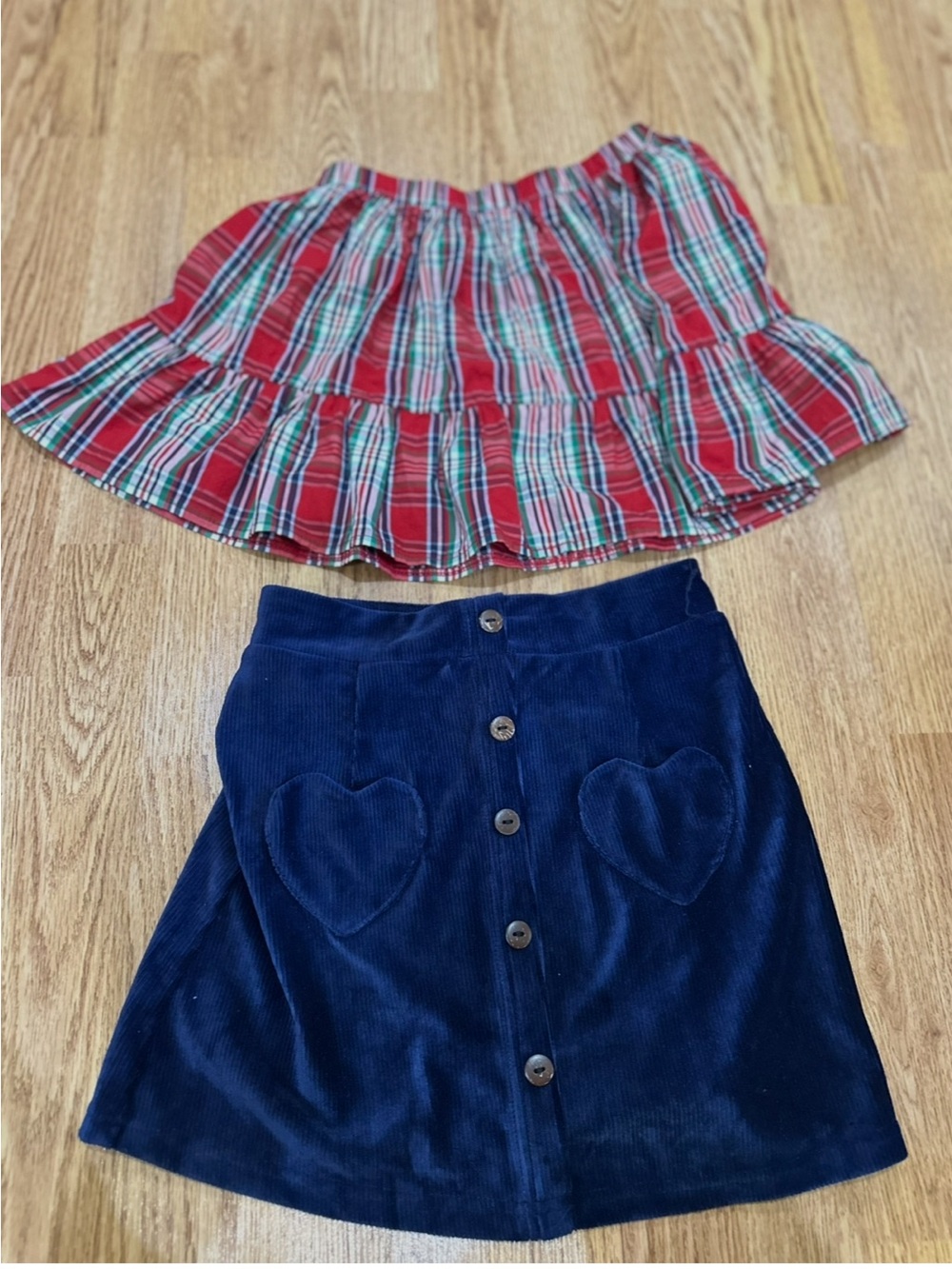 SKIRTS 2 piece bundle set CROWN & shosho plaid/solid 10/12 medium